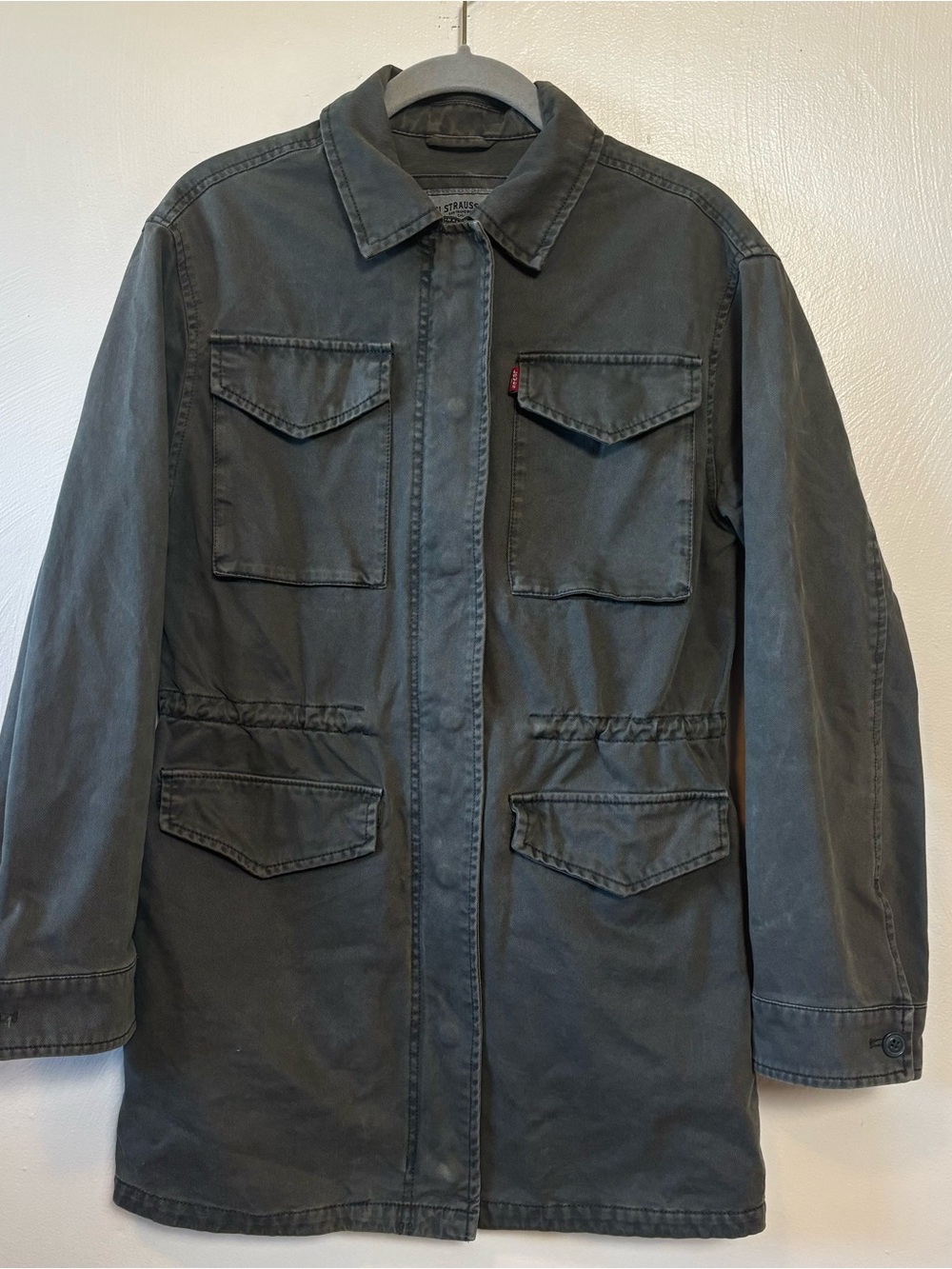 Levi Strauss & Co‎ Women’s Field Jacket Barn Coat Pockets Army Green Size XS